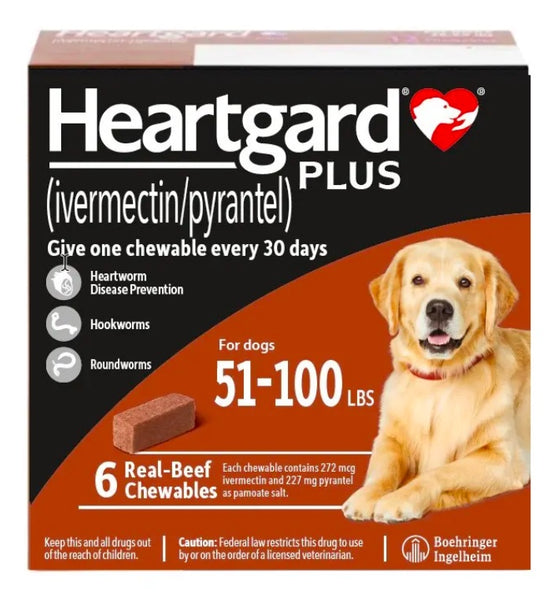 Heartgard 心臟咀嚼片 (獸醫推薦) (狗用) (6片) (平行進口貨品)