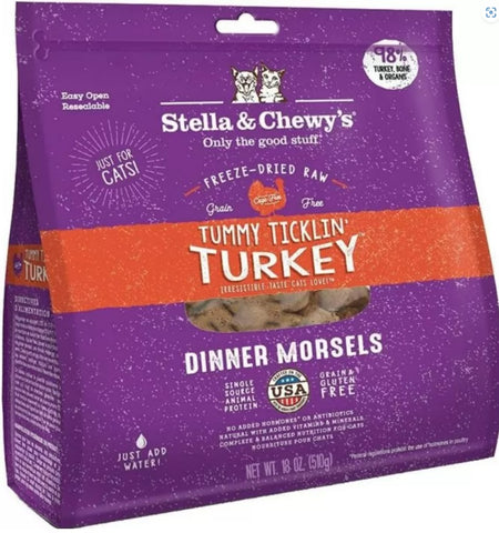 Stella & Chewy’s 美國貓糧 – 凍乾脫水肉粒 – 開胃火雞 (火雞肉)配方 18oz